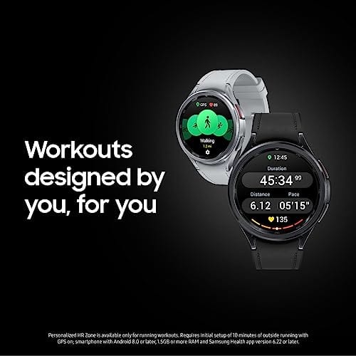 SAMSUNG Galaxy Watch 6 40mm Bluetooth Smartwatch, Fitness Tracker, Personalized HR Zones, Advanced Sleep Coaching, Heart Monitor, BIA Sensor, Health Wellness Insights, Big Screen, US Version, Graphite