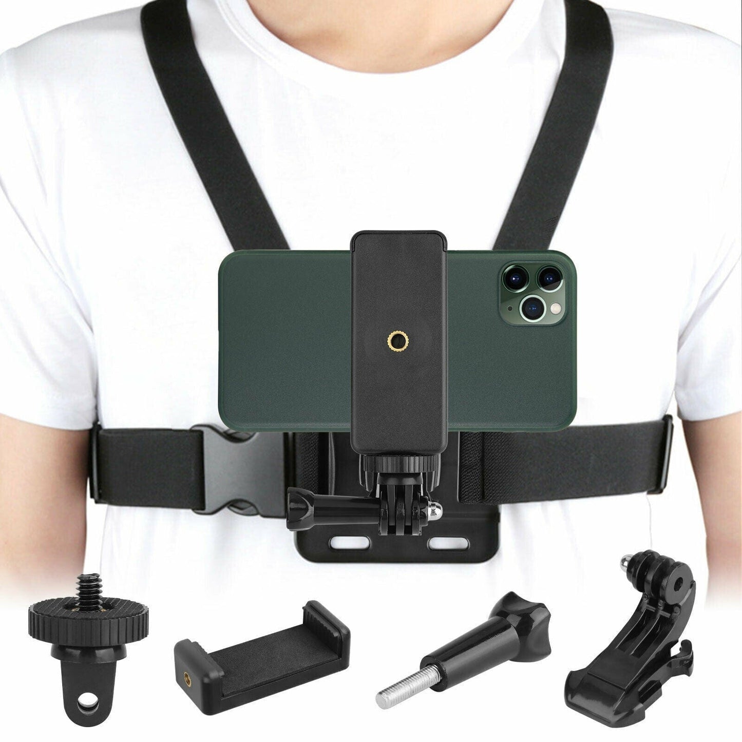 Chest Mount Harness Strap Phone Holder Clip POV For Gopro 10 9.