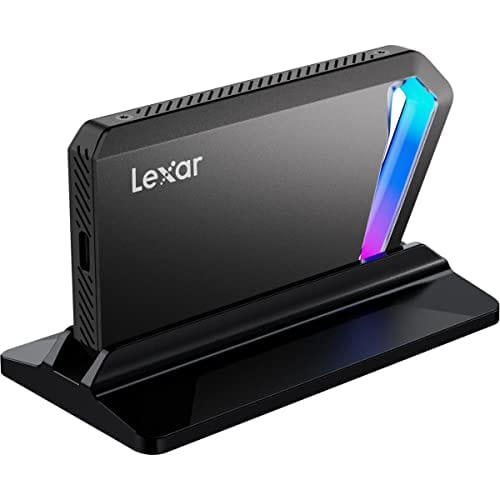 Lexar SSD portable SL500 2 To, jusqu'à 2 000 Mo/s en lecture, compatible avec ordinateurs portables de type C, iPhone 15, smartphones, tablettes, PS5, Xbox, USB 3.2 Gen 2x2, fin et léger, SSD externe (LSL500X002T-RNBNU) 