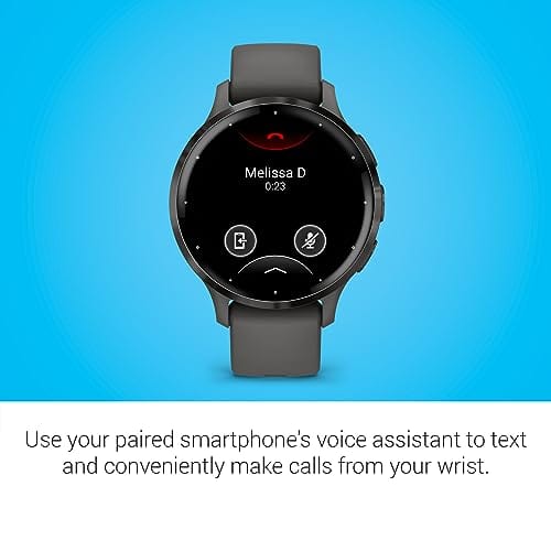 Garmin Venu 3 Slate Bisel de acero inoxidable Pantalla táctil AMOLED de 1,4 pulgadas Reloj inteligente con caja negra de 45 mm y correa de silicona 