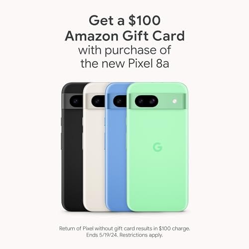 Google Pixel 8a - Unlocked Android Phone with Google AI, Advanced Pixel Camera and 24-Hour Battery - Bay - 128 GB