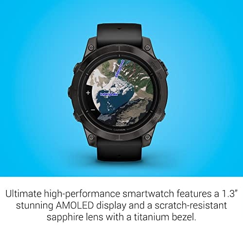 Garmin epix Pro (Gen 2) Sapphire Edition, 51 mm, reloj inteligente de alto rendimiento, tecnología de entrenamiento avanzada, linterna incorporada, negro 