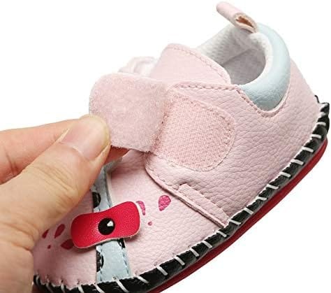 HsdsBebe Baby Boys Girls Pu Leather Hard Bottom Walking Sneakers Toddler Rubber Sole First Walkers Infant Cartoon Slippers Crib Shoes Xpress