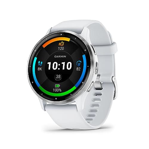 Garmin Venu 3 Slate Bisel de acero inoxidable Pantalla táctil AMOLED de 1,4 pulgadas Reloj inteligente con caja negra de 45 mm y correa de silicona 