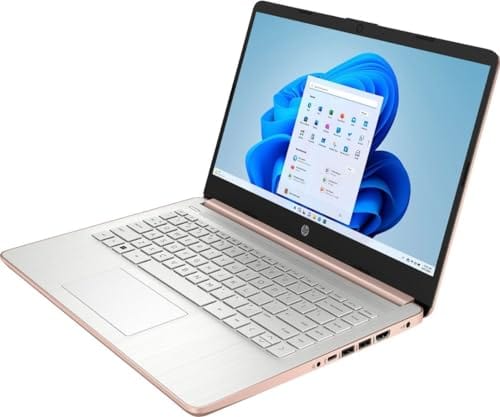 HP le plus récent ordinateur portable ultra léger de 14 po pour étudiants et entreprises, Intel Quad-Core N4120, 8 Go de RAM, 192 Go de stockage (64 Go eMMC + 128 Go Micro SD), 1 an Office 365, webcam, HDMI, WiFi, USB-A&amp;C, Win 11 S 