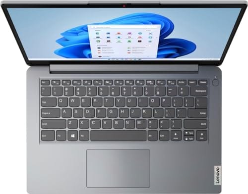 Laptop Lenovo IdeaPad 1 14, pantalla HD de 14.0", Intel Celeron N4020, 4 GB de RAM, 64 GB de almacenamiento, Intel UHD Graphics 600, Win 11 en modo S, gris nube 