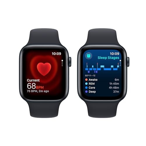 Apple Watch SE (2nd Gen) [GPS 40mm] Smartwatch with Starlight Aluminum Case with Starlight Sport Band S/M. Fitness & Sleep Tracker, Crash Detection, Heart Rate Monitor.