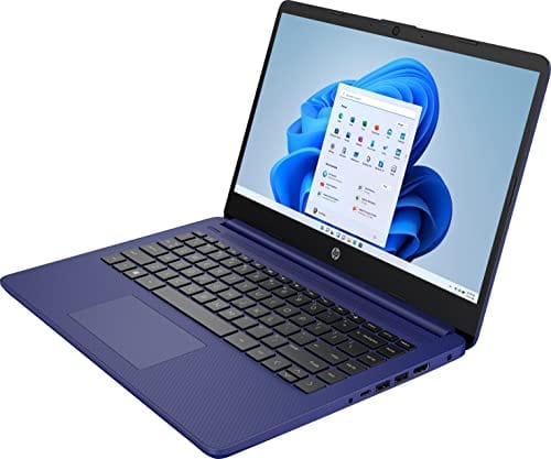 Ordinateur portable HP 14, Intel Celeron N4020, 4 Go de RAM, 64 Go de stockage, écran HD micro-bord de 14 pouces, Windows 11 Famille, fin et portable, graphiques 4K, un an de Microsoft 365 (14-dq0040nr, blanc flocon de neige) 