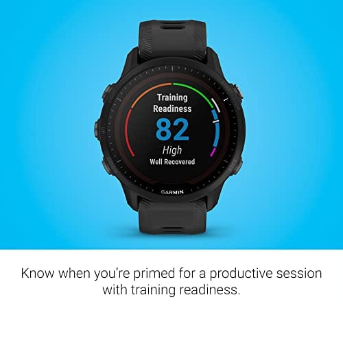 Garmin Forerunner® 955 Solar, GPS Running Smartwatch with Solar Charging Capabilities, Tailored to Triathletes, Long-Lasting Battery, Whitestone