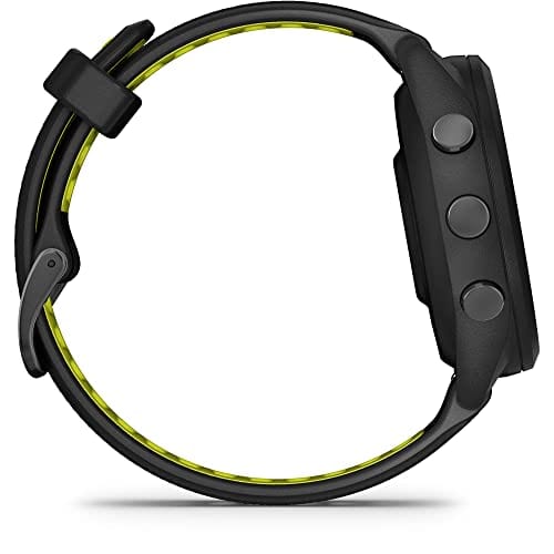 Montre intelligente de course Garmin Forerunner 265, écran AMOLED coloré, mesures d'entraînement et informations de récupération, pierre blanche et bleu marée 