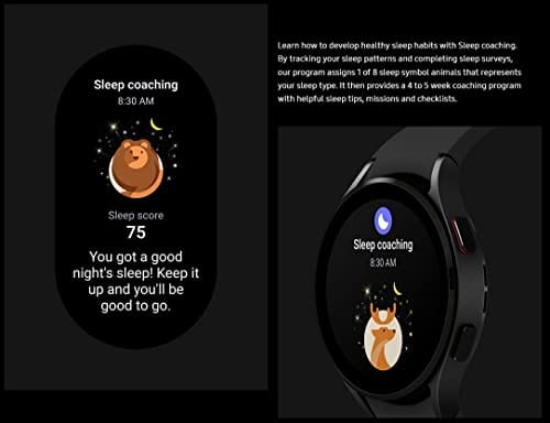 Samsung Electronics Galaxy Watch 4 Classic 46 mm Montre intelligente avec moniteur ECG pour la santé, le fitness, la course à pied, les cycles de sommeil, détection de chute GPS, Bluetooth, version américaine, noir (renouvelé) 