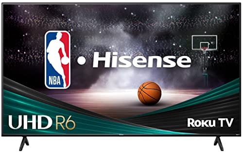 Hisense Téléviseur intelligent Roku 4K UHD série R6 de 50 pouces avec compatibilité Alexa, Dolby Vision HDR, son DTS Studio, mode jeu (50R6G), noir 