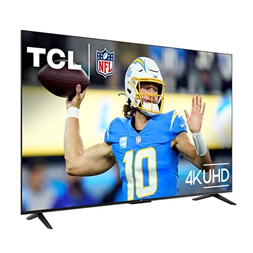 TCL Smart TV LED Class S4 4K de 50 pulgadas con Roku TV (50S450R, modelo 2023), Dolby Vision, HDR, Dolby Atmos, funciona con Alexa, Google Assistant y compatibilidad con Apple HomeKit, transmisión de televisión UHD 