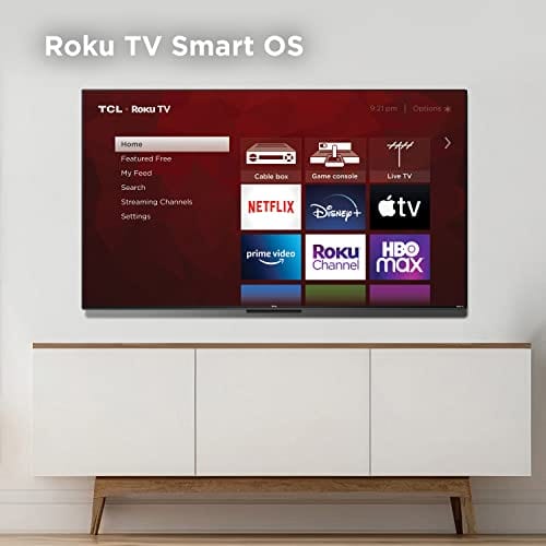 Téléviseur intelligent LED TCL 50 pouces classe S4 4K avec Roku TV (50S450R, modèle 2023), Dolby Vision, HDR, Dolby Atmos, fonctionne avec Alexa, Google Assistant et compatibilité Apple HomeKit, télévision UHD en streaming 