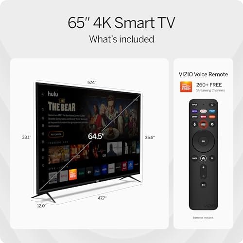 VIZIO Téléviseur intelligent LED 4K UHD série V de 50 pouces avec télécommande vocale, Dolby Vision, HDR10+, compatibilité Alexa, modèle 2022 