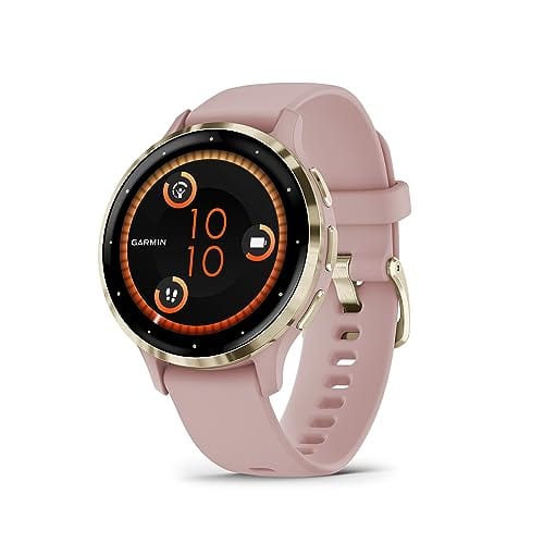 Garmin Venu 3 Slate Bisel de acero inoxidable Pantalla táctil AMOLED de 1,4 pulgadas Reloj inteligente con caja negra de 45 mm y correa de silicona 