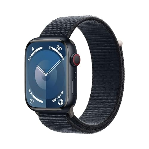 Apple Watch Series 9 [GPS + Cellular 45mm] Smartwatch con caja de Aluminio Rosa y Correa Deportiva Rosa M/L. Monitor de actividad física, aplicaciones de oxígeno en sangre y ECG, pantalla Retina siempre activa (renovada) 