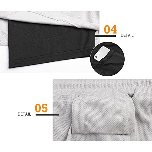 Surenow Mens Running Shorts，Workout Running Shorts for Men，2-in-1 Stealth Shorts，7-Inch Gym Yoga Outdoor Sports Shorts