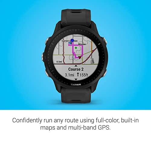 Garmin Forerunner® 955 Solar, GPS Running Smartwatch with Solar Charging Capabilities, Tailored to Triathletes, Long-Lasting Battery, Whitestone