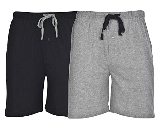 Hanes Men's 2-Pack Cotton Knit Shorts Waistband & Pockets, Assorted Colors and Sizes