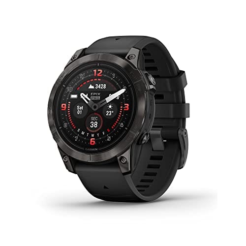 Garmin epix Pro (Gen 2) Sapphire Edition, 51 mm, montre intelligente haute performance, technologie d'entraînement avancée, lampe de poche intégrée, noir 