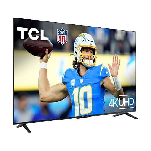 TCL 50-Inch Class S4 4K LED Smart TV with Google (50S450G, 2023 Model), Dolby Vision, HDR Pro, Atmos, Assistant Built-in Voice Remote, Works Alexa, Streaming UHD Television