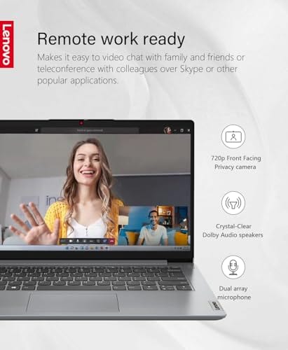 Lenovo IdeaPad 1 14 Laptop, 14.0" HD Display, Intel Celeron N4020, 4GB RAM, 64GB Storage, Intel UHD Graphics 600, Win 11 in S Mode, Cloud Grey