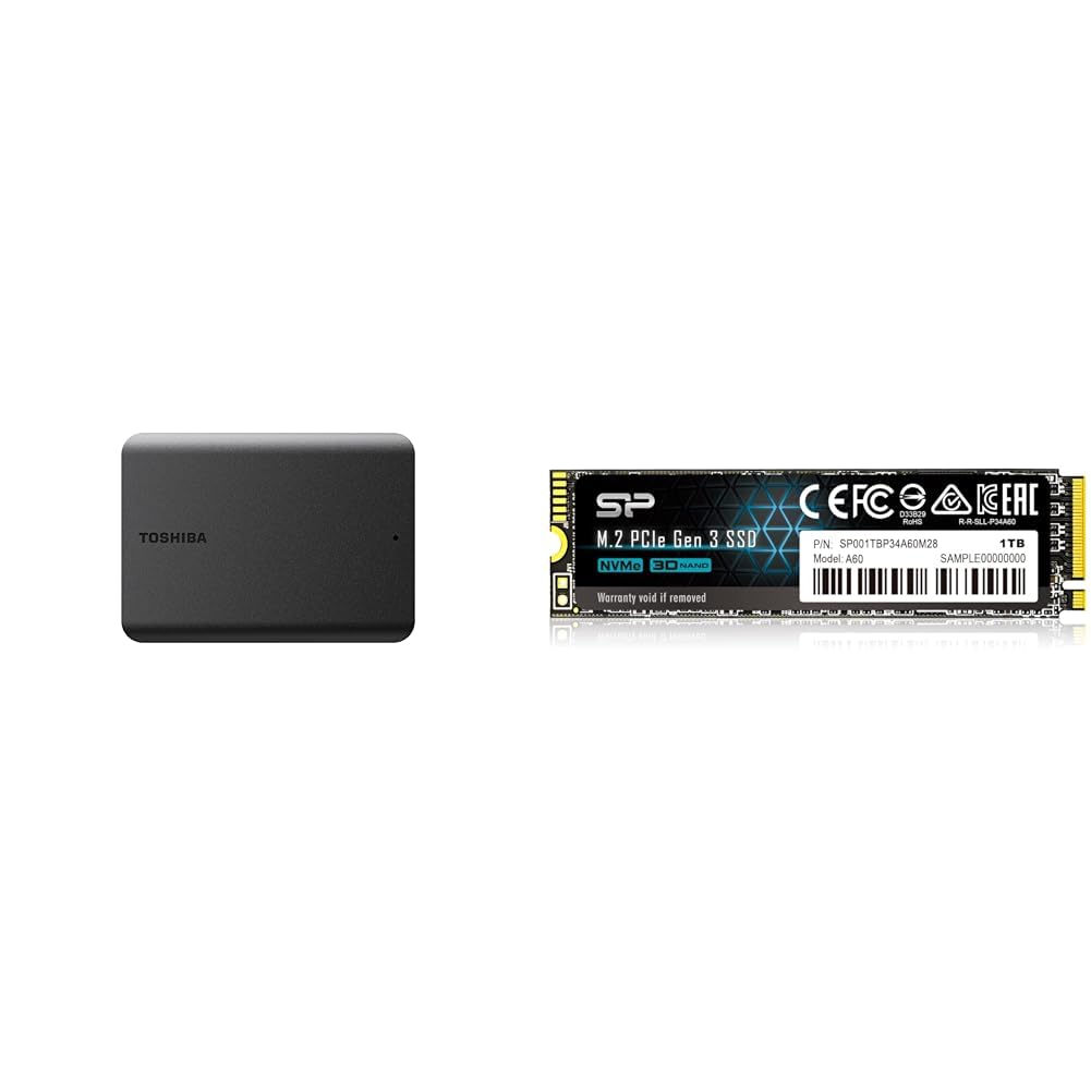 Toshiba Canvio Basics Disco duro externo portátil de 1 TB USB 3.0, negro - HDTB510XK3AA 