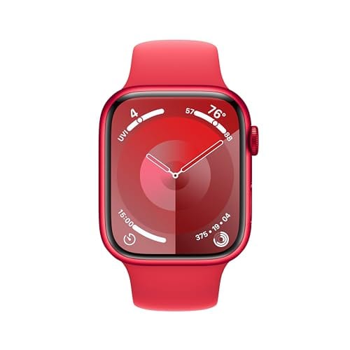 Montre intelligente Apple Watch Series 9 [GPS 45 mm] avec boîtier en aluminium rose et boucle sport rose. Tracker d'activité, applications d'oxygène dans le sang et d'ECG, écran Retina toujours allumé, neutre en carbone 