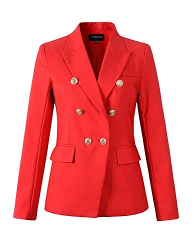 Womens Double Breasted Military Style Blazer Ladies Coat Jacket