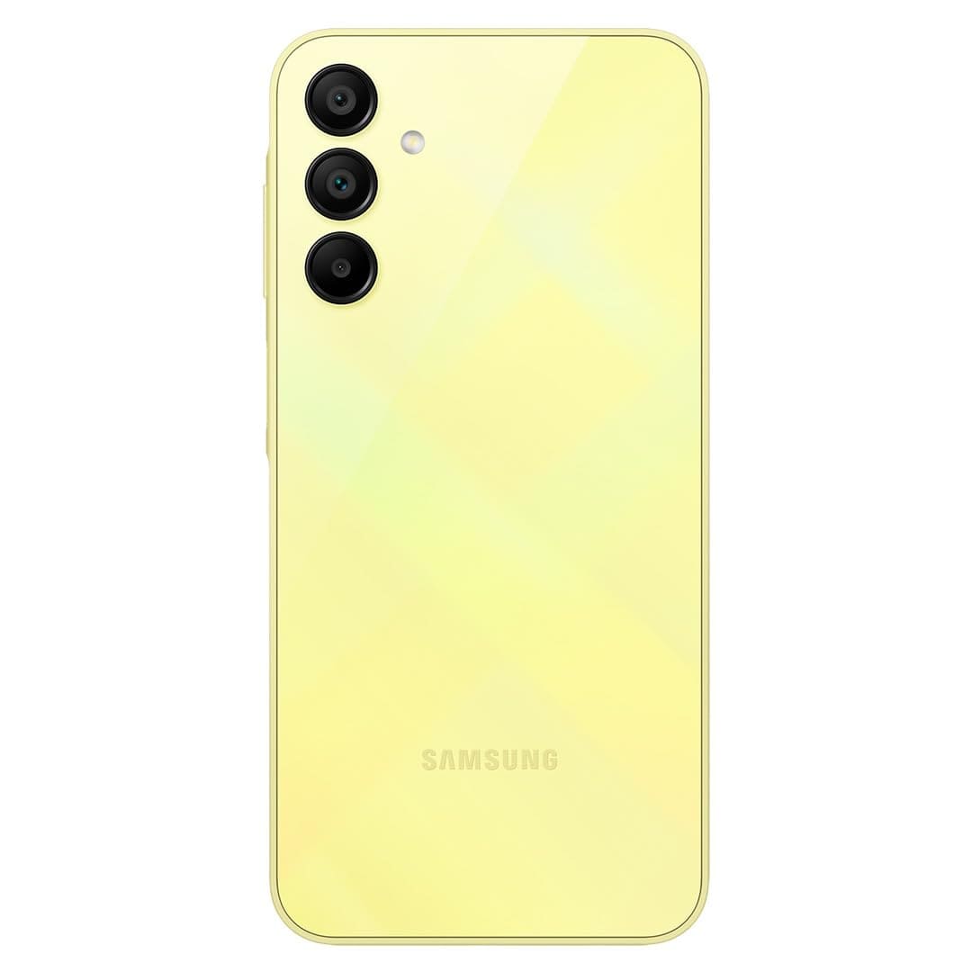 Samsung Galaxy A15 (SM-155M/DSN), 128GB 6GB RAM, Dual SIM, GSM desbloqueado de fábrica, versión internacional (paquete de cargador de pared) (Amarillo) 