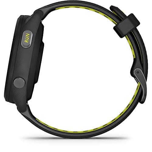 Montre intelligente de course Garmin Forerunner 265, écran AMOLED coloré, mesures d'entraînement et informations de récupération, pierre blanche et bleu marée 