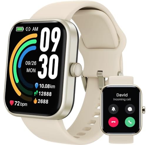 TOZO 2024 Nouvelle montre intelligente améliorée pour hommes et femmes pour iPhone et Android, 1,83" Tracker d'activité Appel Bluetooth [Réponse/Faire], étanche IP68 avec moniteur de fréquence cardiaque/SpO2/Sommeil, plus de 100 modes sportifs 