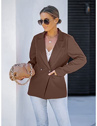 luvamia Blazer Chaquetas para mujer Trabajo Casual Oficina Manga Larga Moda Elegante Trajes de Negocios 