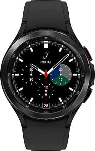 Samsung Electronics Galaxy Watch 4 Classic 46 mm Montre intelligente avec moniteur ECG pour la santé, le fitness, la course à pied, les cycles de sommeil, détection de chute GPS, Bluetooth, version américaine, noir (renouvelé) 