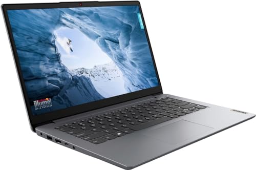 Lenovo IdeaPad 1 14 Laptop, 14.0" HD Display, Intel Celeron N4020, 4GB RAM, 64GB Storage, Intel UHD Graphics 600, Win 11 in S Mode, Cloud Grey