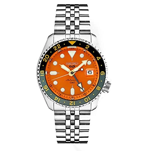 Reloj Automático SEIKO para Hombre - 5 - Deportes - con Calendario de Fecha y Manecillas y Marcadores Luminosos, Resistente al Agua 100 m