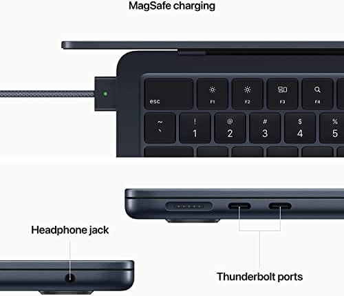 2022 Apple MacBook Air Laptop with Apple M2 chip (13.6-inch, 8GB RAM, 256GB SSD Storage) Midnight (Renewed)