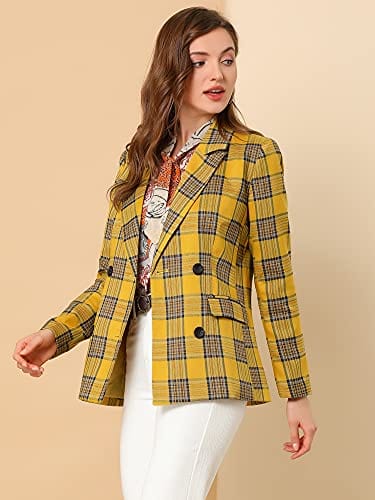 Allegra K Veste blazer formelle à revers cranté pour femme