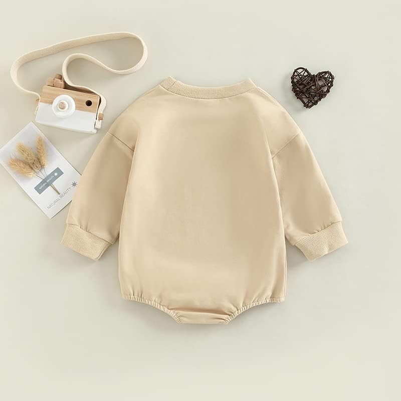 FYBITBO Halloween Baby Girl Boy Clothes Pumpkin Romper Sweatshirt Onesie Long Sleeve Bodysuit Top Fall Winter Outfit Xpress