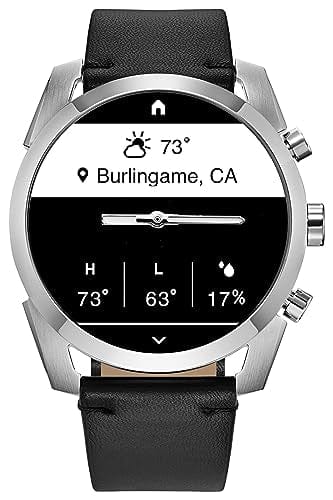 Citizen CZ Smartwatch with YouQ wellness app featuring IBM Watson® AI and NASA research, black and white customizable display, Bluetooth, HR, Activity Tracker, 18-day battery life, iPhone® and Android™ Compatible