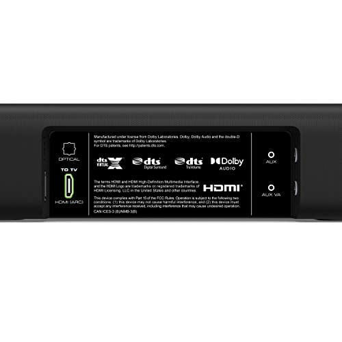 Barre de son Home Cinéma VIZIO V-Series 5.1 avec Dolby Audio, Bluetooth, caisson de basses sans fil, compatible avec assistant vocal, télécommande incluse - V51x-J6 