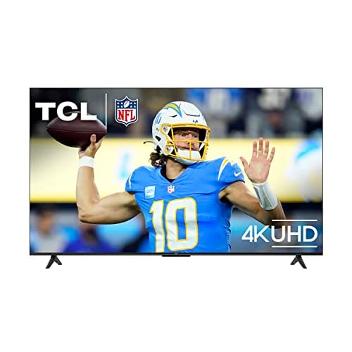 TCL 50-Inch Class S4 4K LED Smart TV with Google (50S450G, 2023 Model), Dolby Vision, HDR Pro, Atmos, Assistant Built-in Voice Remote, Works Alexa, Streaming UHD Television