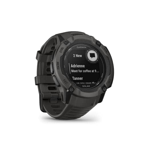 Garmin Instinct 2X Solar, montre intelligente GPS robuste, lampe de poche intégrée, capacité de charge solaire, GNSS multibande, mousse 