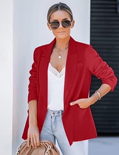 luvamia Blazer Jackets for Women Work Casual Office Long Sleeve Fashion Dressy Business Outfits