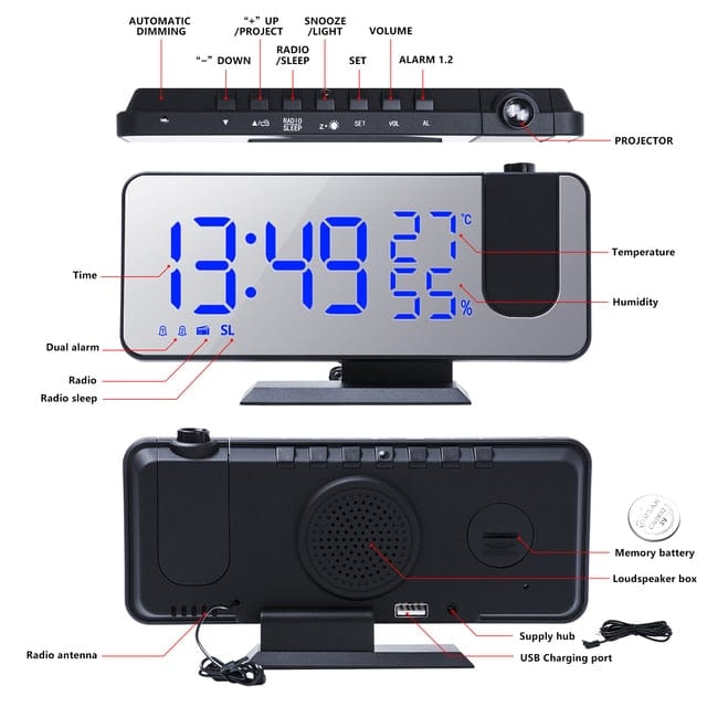 LED Digital Projection Clock Xpress