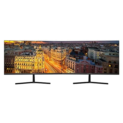 Packard Bell Basic double moniteur d'ordinateur, 24 pouces, ultralarge, montage VESA, inclinaison, VGA et HDMI, FHD 1920 x 1080, 75 Hz, 5 millisecondes pour les jeux, paquet de 2 