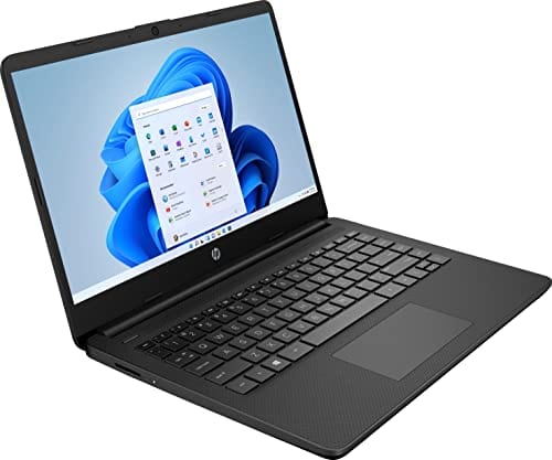 Ordinateur portable HP 14, Intel Celeron N4020, 4 Go de RAM, 64 Go de stockage, écran HD micro-bord de 14 pouces, Windows 11 Famille, fin et portable, graphiques 4K, un an de Microsoft 365 (14-dq0040nr, blanc flocon de neige) 