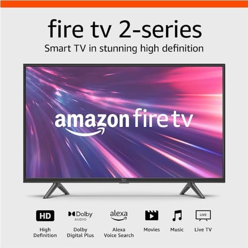 Amazon Fire TV TV inteligente HD de 40" Serie 2 con control remoto por voz de Alexa de Fire TV, transmisión de TV en vivo sin cable