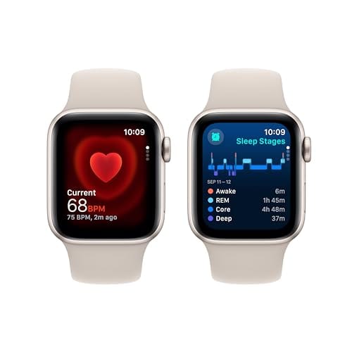 Apple Watch SE (2.ª generación) [GPS 40 mm] Smartwatch con caja de aluminio Midnight y correa deportiva Midnight S/M. Seguimiento de actividad física y sueño, Detección de accidentes, Monitor de frecuencia cardíaca 